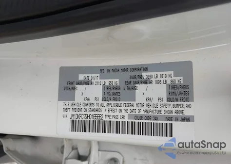 2017 Mazda Cx-3 Touring from USA, damaged, VIN JM1DKFC79H0165662